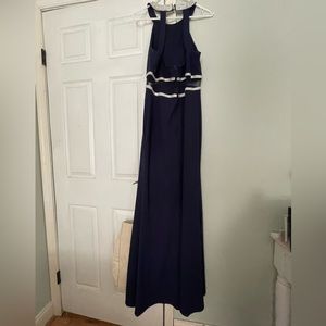 navy blue gown